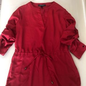 LAUREN Ralph Lauren pretty red top -petite